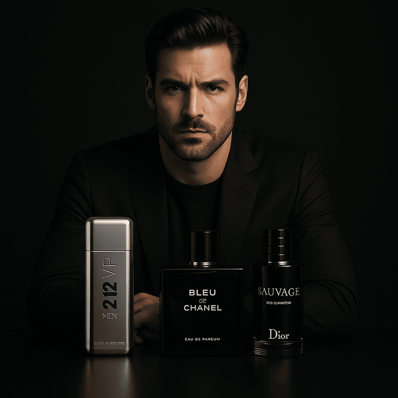 Kit 212 VIP Men + Bleu de Chanel + Sauvage by Dior + Envío Gratis