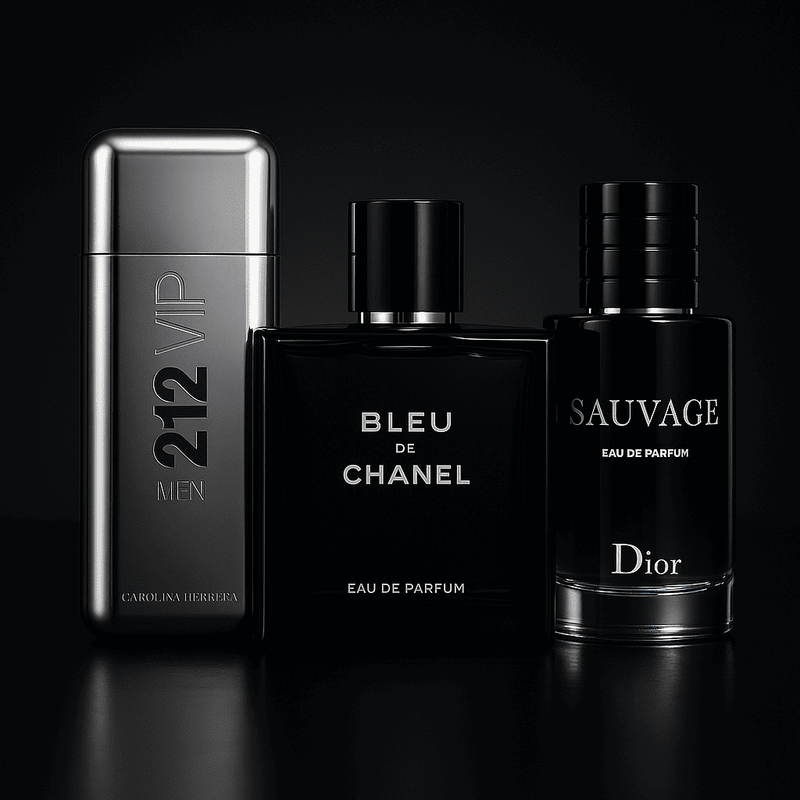 Kit 212 VIP Men + Bleu de Chanel + Sauvage by Dior + Envío Gratis
