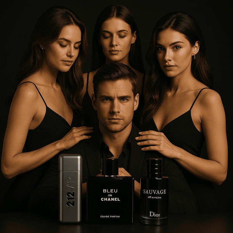 Kit 212 VIP Men + Bleu de Chanel + Sauvage by Dior + Envío Gratis