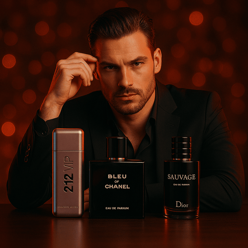 Kit 212 VIP Men + Bleu de Chanel + Sauvage by Dior + Envío Gratis